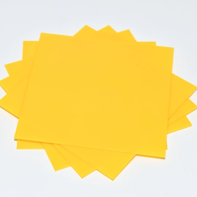 Yellow Opaque roof polycarbonate sheet light-proof plastic solid sheet decorative building material pc sheet