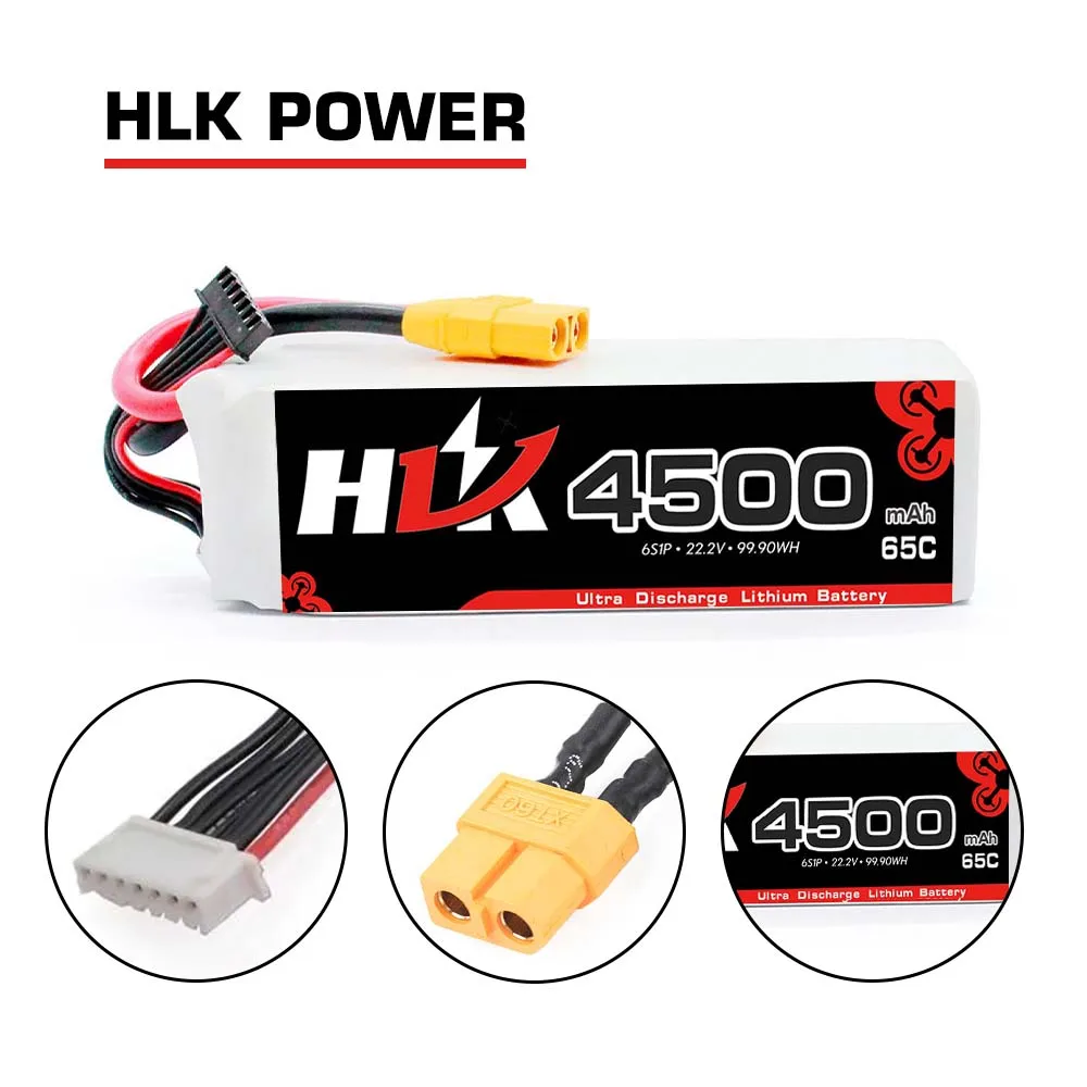Factory price 4500mah 65c 22.2v 6s Rc Drone Battery 4500mah 65c 22.2v lipo battery for RC airplane Heil