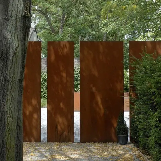 Corten стальные панели забора/садовый забор/металлический забор corten