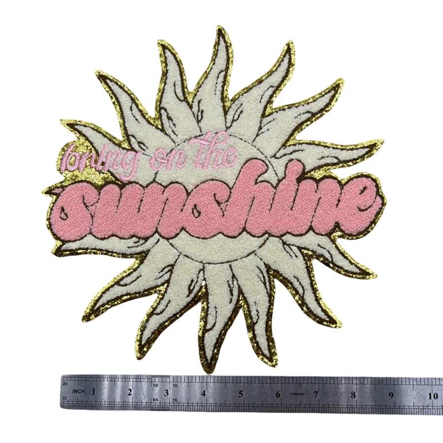 Wholesales Iron On Patches Custom Embroidery Mama Chenille patch Cartoon Custom Patch for T-shirt