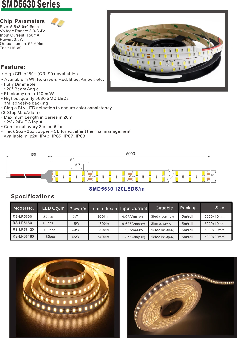24v strip lights led