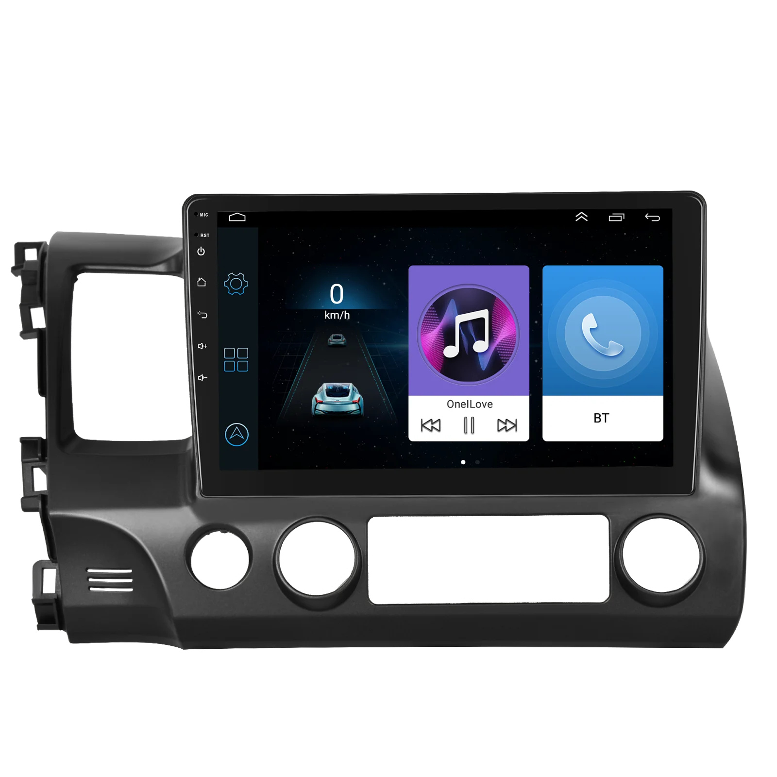 2 Din10.1' Android 10.1 Car Radio HD Car Video Player GPS Navigation WIFI BT FM Audio For Honda Civic 2006-2011