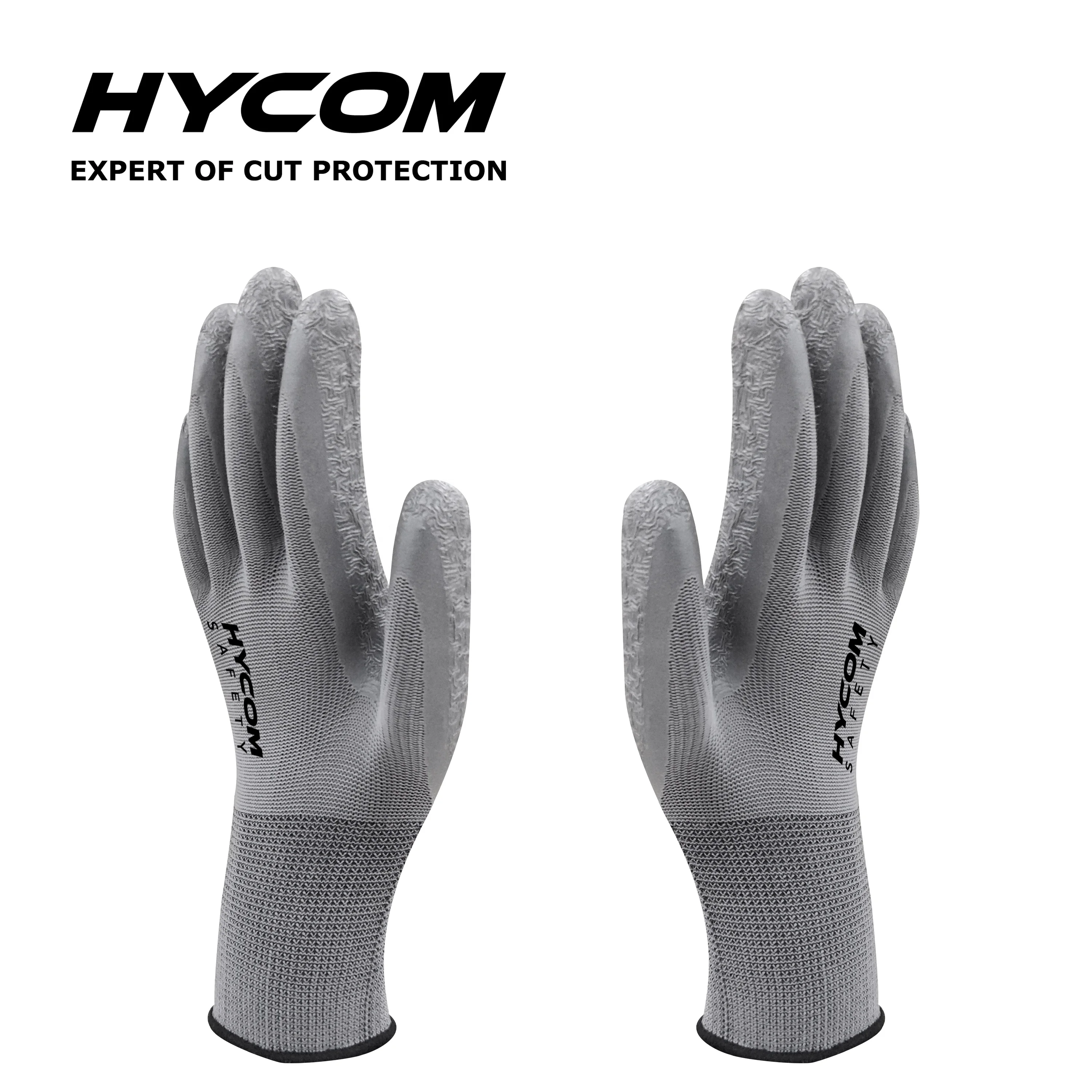 HYCOM P13CL polyester latex Gloves Non-slip wrinkles  Breathable waterproof Work Gloves