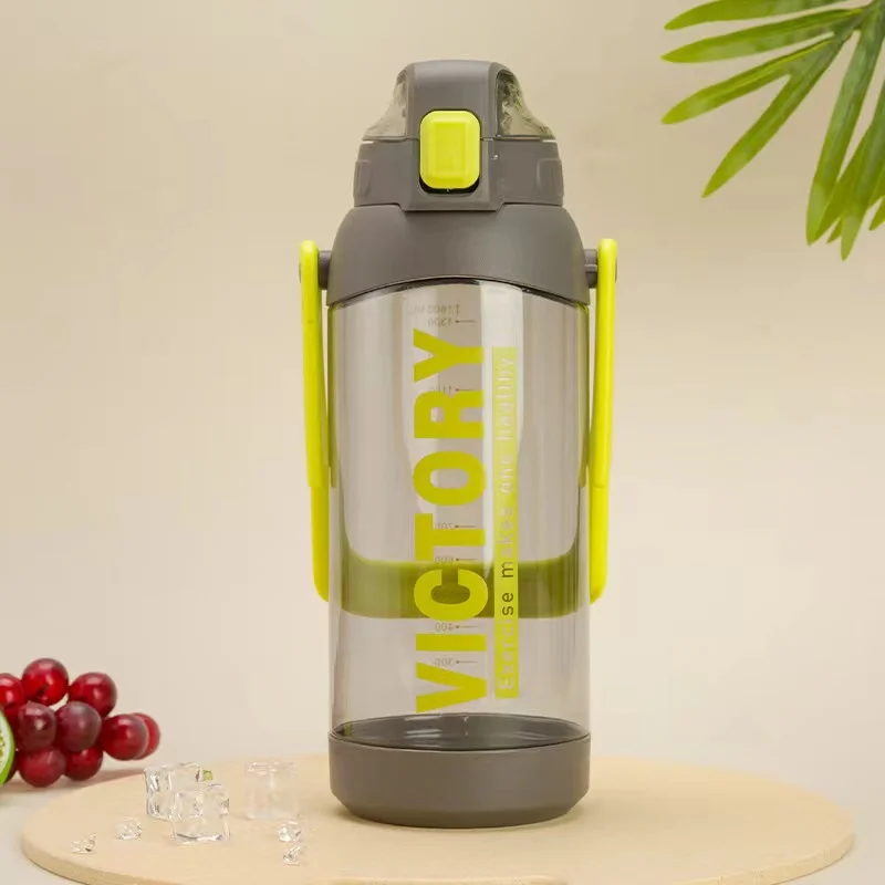 1600ml Wide Mouth Big Volume Sports Water Bottle Motivational Sports Bottle Leak-proof Drinking Water Jug Bottle
