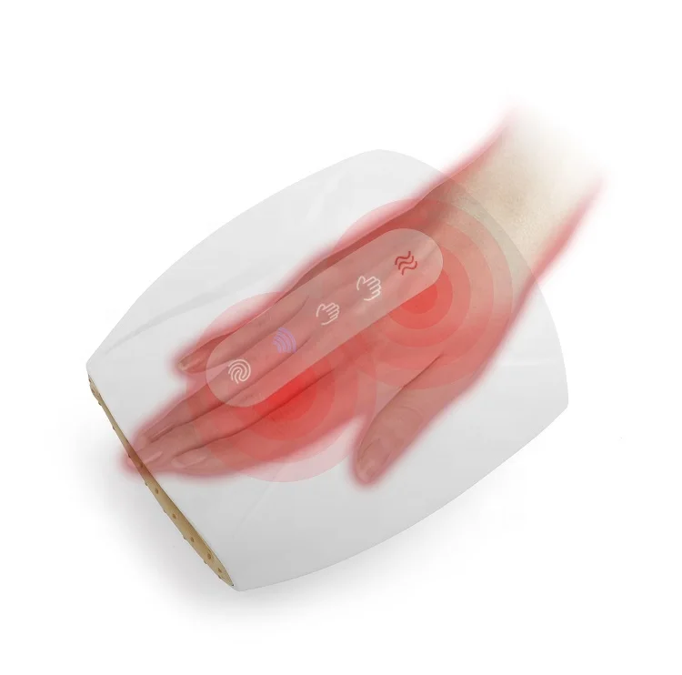Hand massager electric with heat held vibrator palm machine roller finger bath air compression hand massager
