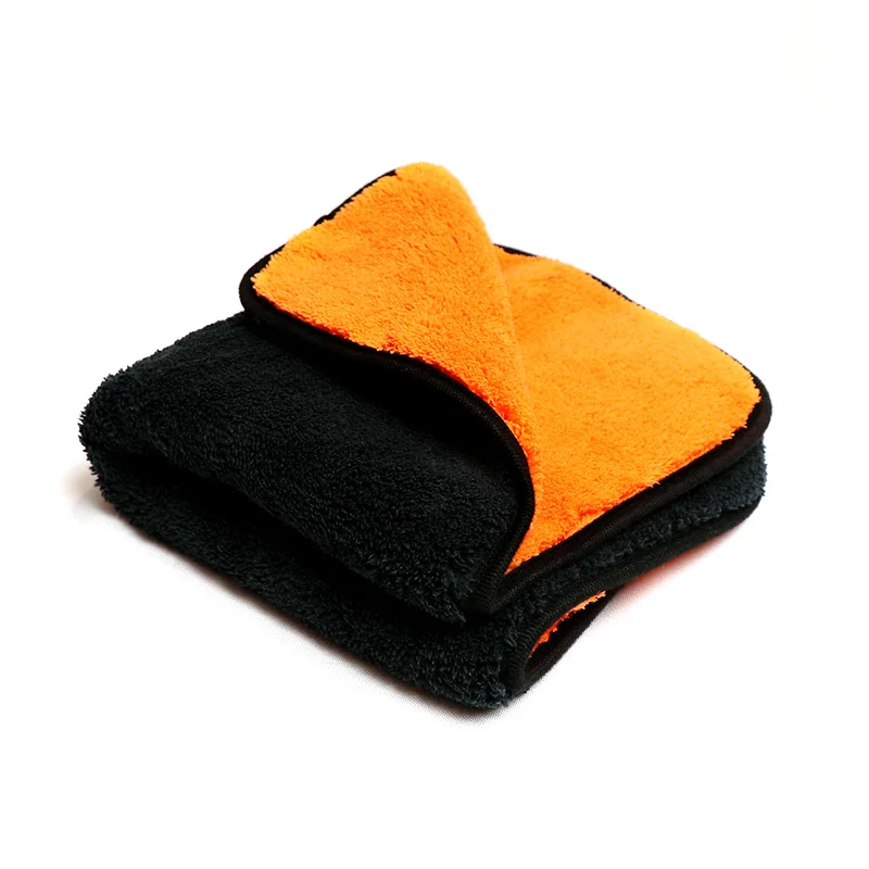 Coral Fleece Car Cleaning Microfiber Towel Quick-Dry Woven Technique 800gsm Absorbent Drying Towel