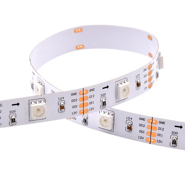 Arduino GS8208 30leds/m individually controller Smart Strip Lights RGB DC12V 5m Led pixel Strip