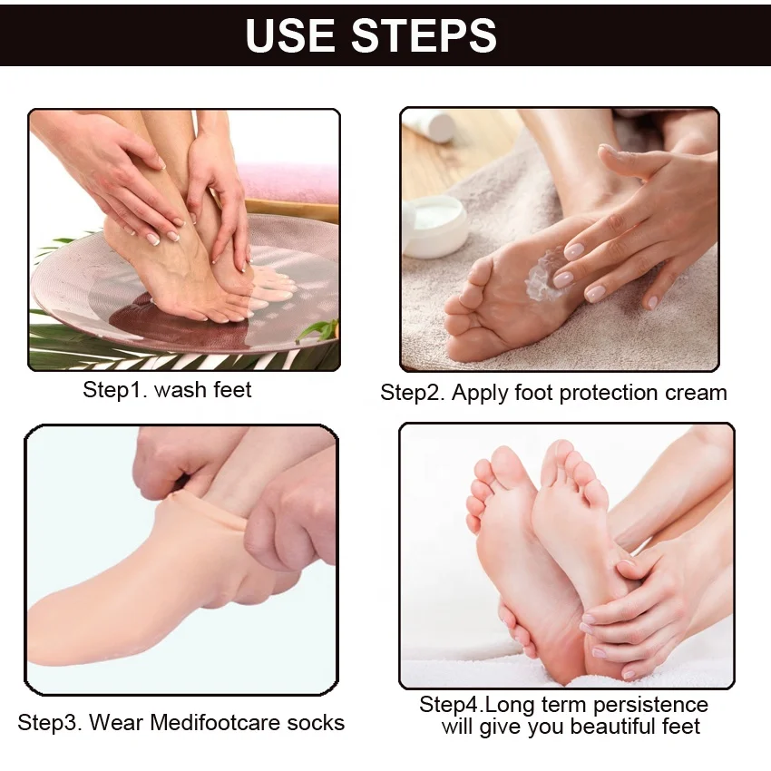 Silicone Moisturizing Socks Aloe Socks Silicone Gel Heel Socks for Women Men Dry Cracked Foot Skin HA01231