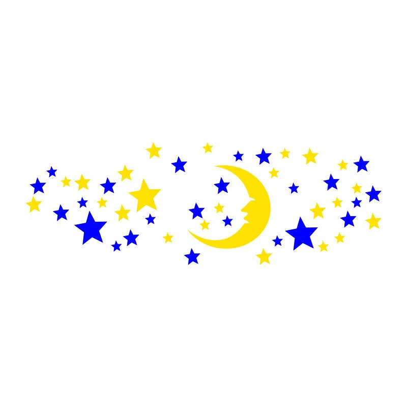 3D DIY Star Moon Mirror Wall Sticker Home Decoration Decal for Bedroom Living Room Wallpaper Mural