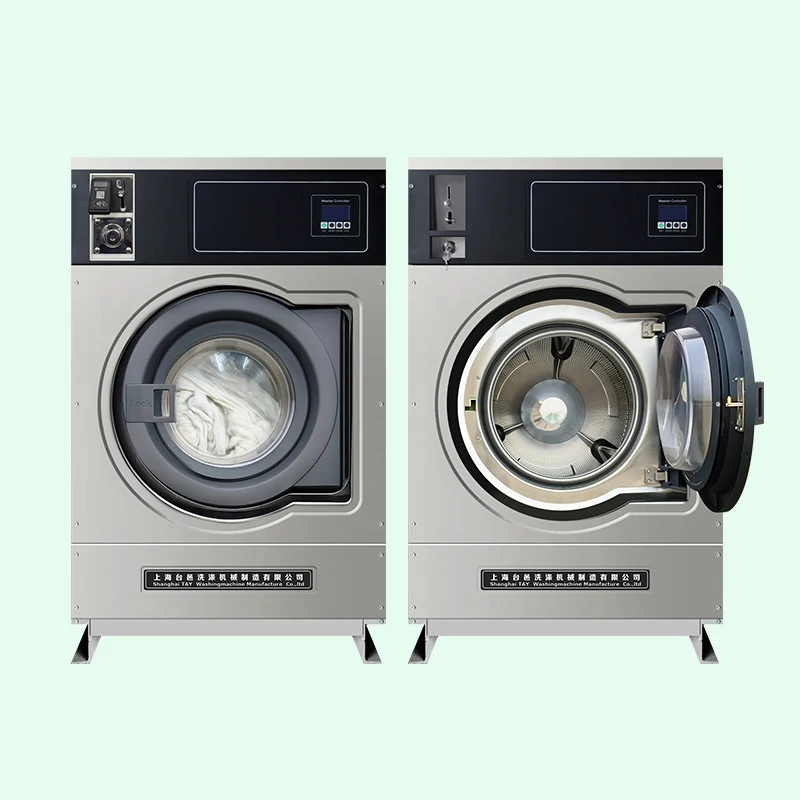 Full Automatic front loading commercial coin operated Stack Laundry Washer and Dryer Machine Laundry Equipment