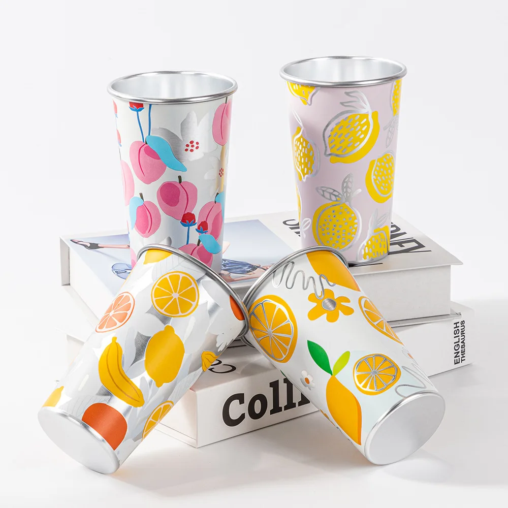 Wholesale reusable disposable aluminum cups bars cold drinks juice cups beer cups manufacturer