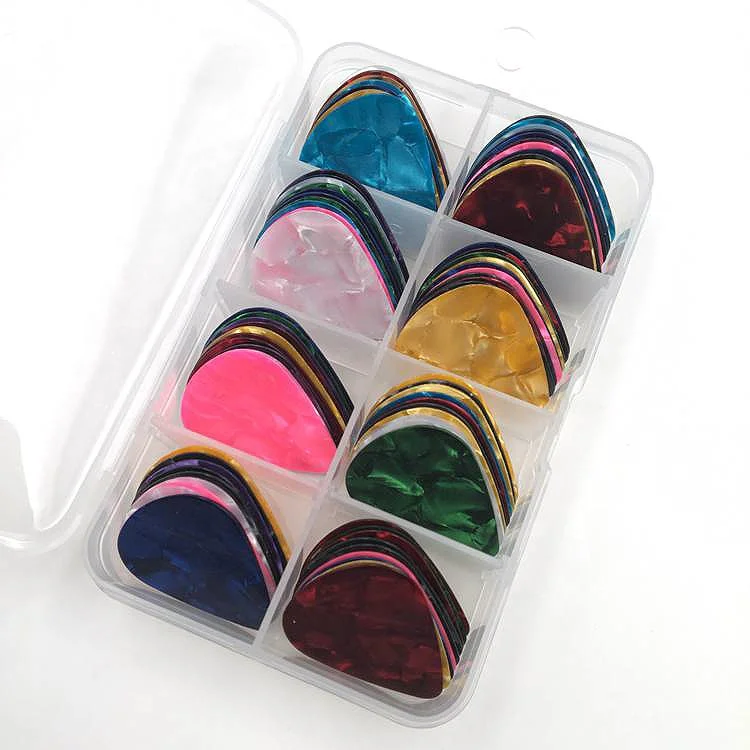 classical wood electric bass guitar 5 string colored kits celluloid picks 0.5mm 0.75 mm abs