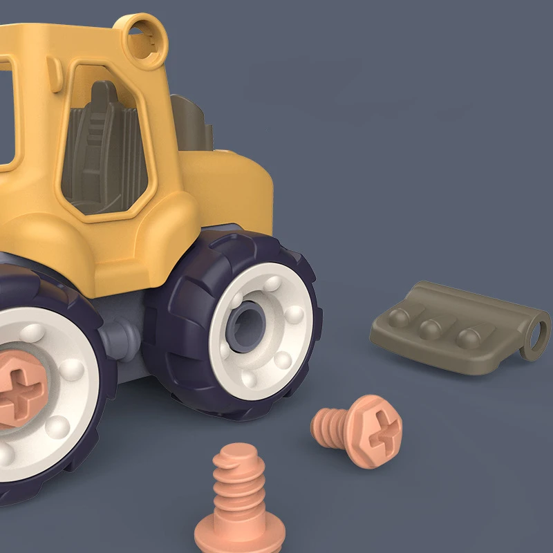 Children Excavator Vehicle Toy Small Engineering Truck Assembly DIY Toys Kids Early Education Disassembly Puzzle Car Boys Gifts