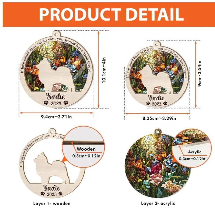 Hot Sales Pet Gifts for Dog Lovers Dog Memorial Ornament Loss of Pet Sympathy Gift