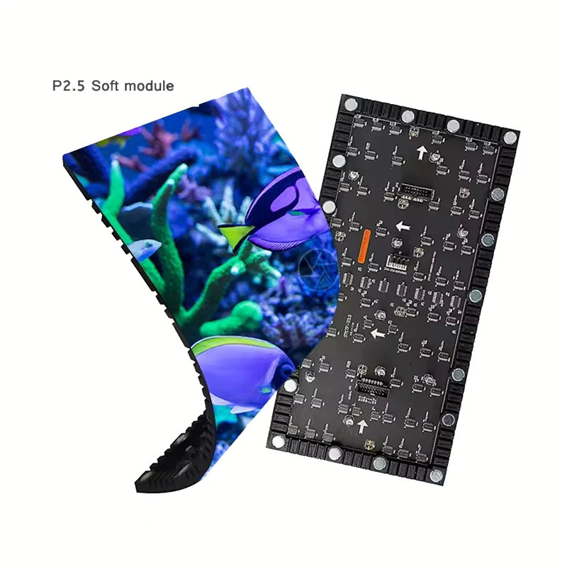 320x160mm Soft Led Screen Indoor Outdoor Curved LED Panel Display P1.5 P2 P2.5 P3 Flexible LED Soft Module