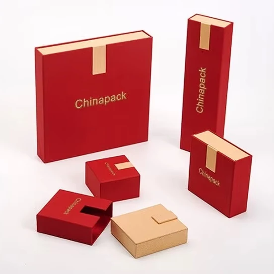 High Quality Hard Rigid Cardboard Drawer Box with Matt Color Personalized Logo Gold Foil Printing for Jewelry & Watch Packaging