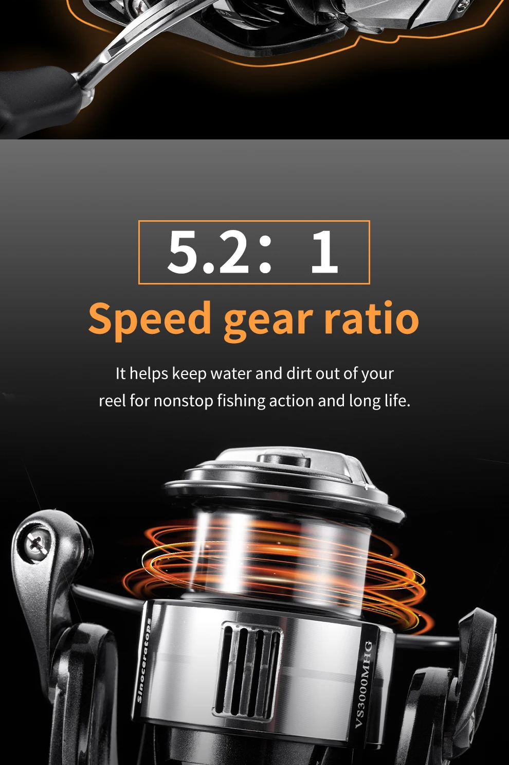 Fishing Reel Nylon Body Aluminum Fishing Tackle Deep Sea Accessories Bait  Spinning Reel