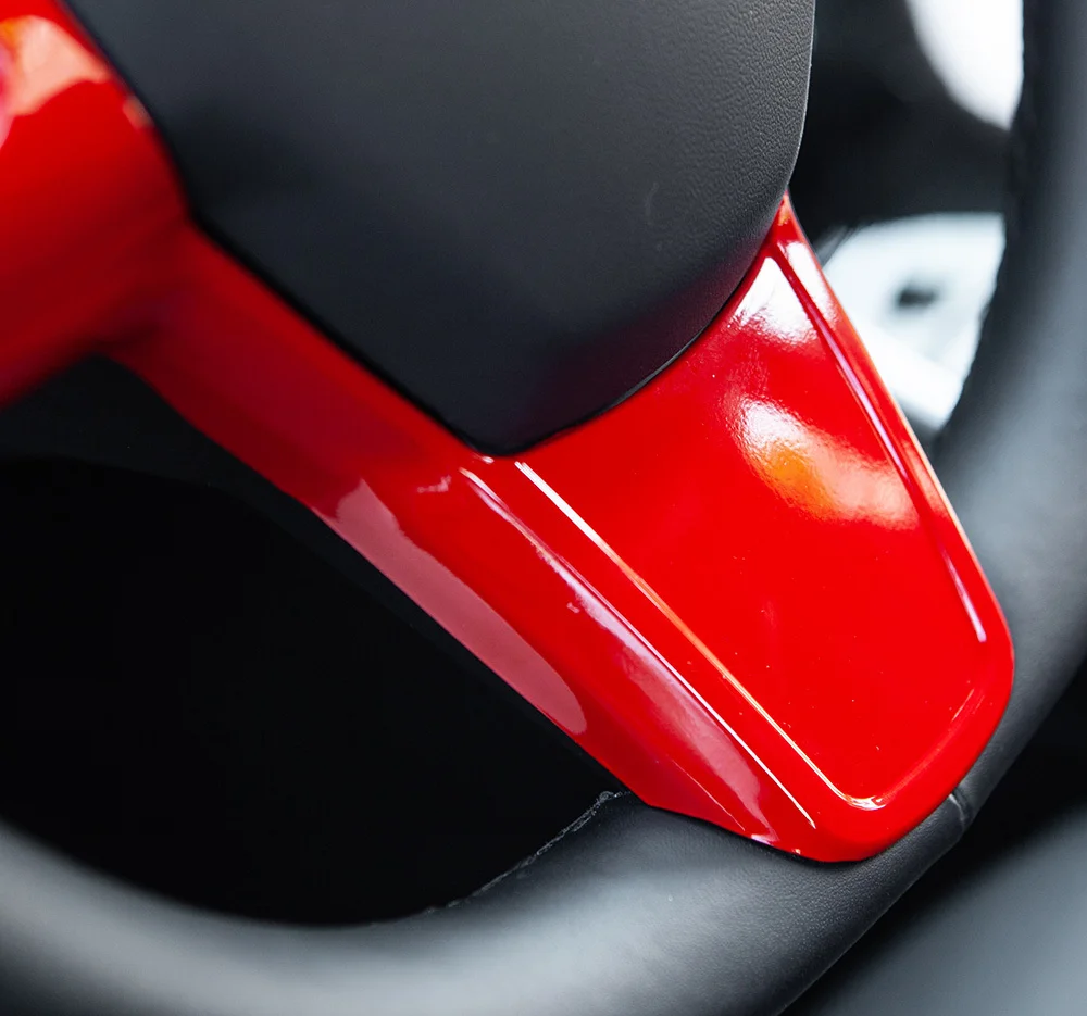 Car Steering Wheel Decorative Patch For Tesla Model 3 2017-2021 Carbon Fiber ABS Decorative Accessories Model3 Three