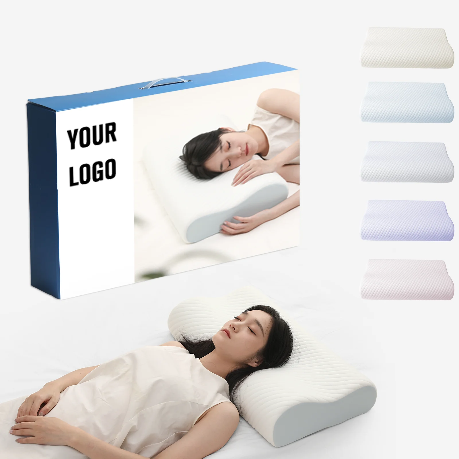 Removable Cover Wholesale Polyurethane Cervical Pillow Straightening Anti-Bow Help Sleep Traction Pillow Sleep Massage