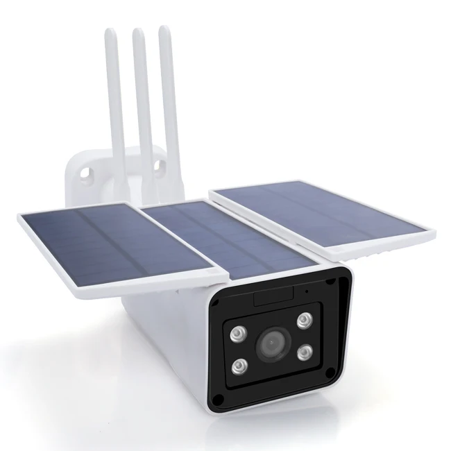 
WiFi Outdoor Security CCTV Battery 6W Solar Powered Wireless IP Camera With PIR Monitoring Two-way Audio 
