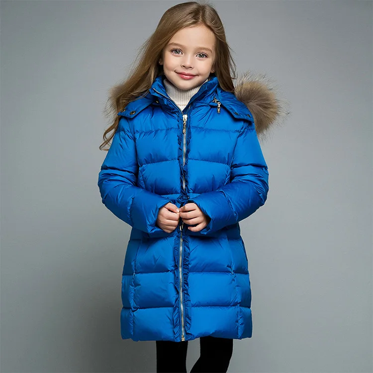
Winter Baby Children Duck Down Padded Coat Kids Hooded Outerwear Girls Down Jacket 