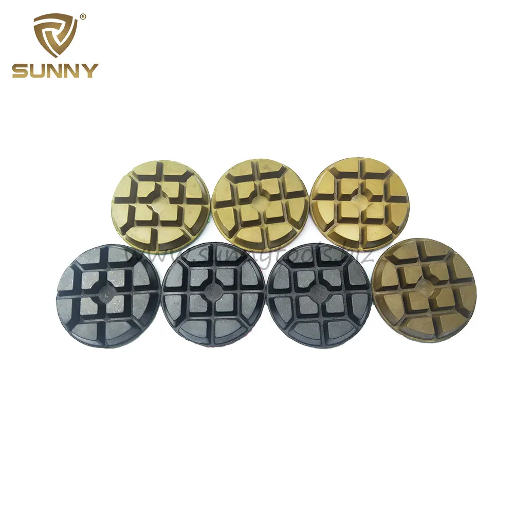 Sunny tools flexible 3 inch 80 mm resin bond wet dry diamond polishing pads for concrete floor grinder polisher