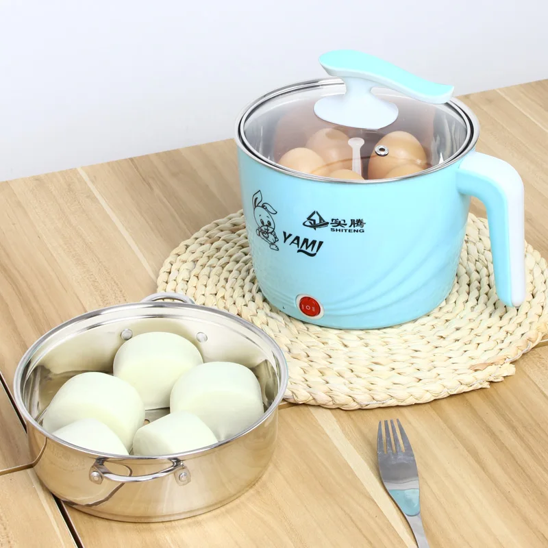 Amazon 18 см электрический чайник для приготовления пищи с подогревом с красочной пластиковой оболочкой для детей и студентов