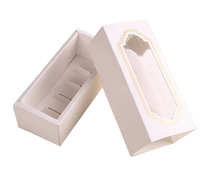 Hot Selling Cardboard Macaron Cookie Packaging Box Dessert Loaf Box For Bakery