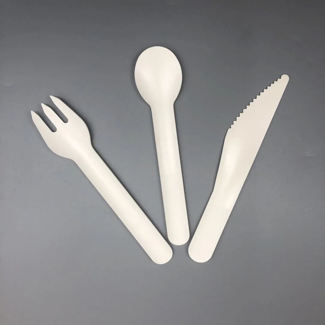 Amazon hot products and competitive price 160mm Eco-Friendly  made of disposable paper cutlery set