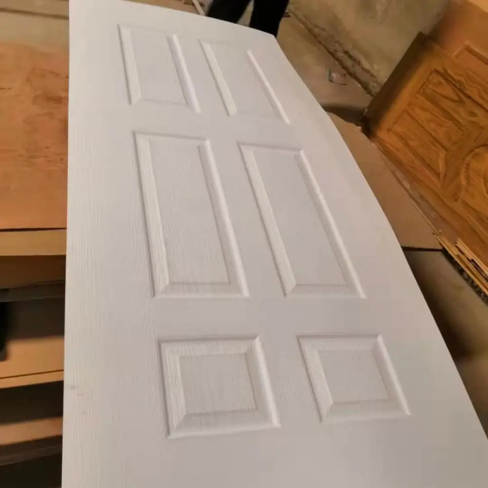 six panel white prime  door skin