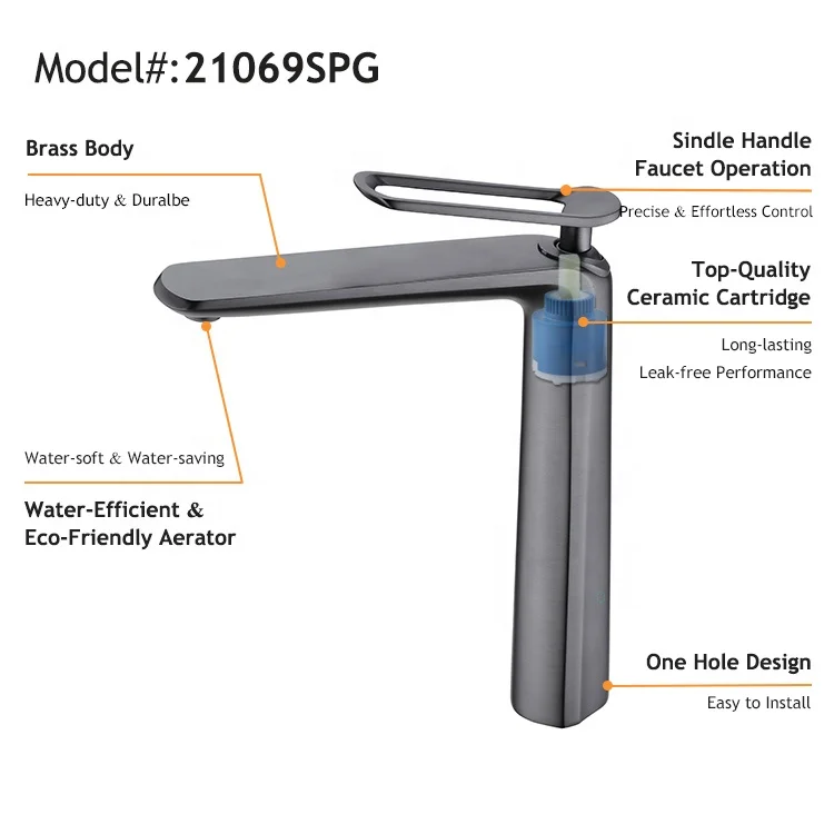 Modern Brushed Gold Single Lever Deck Mounted One Hole Bathroom Basin Mixer Wash Mixer Faucet