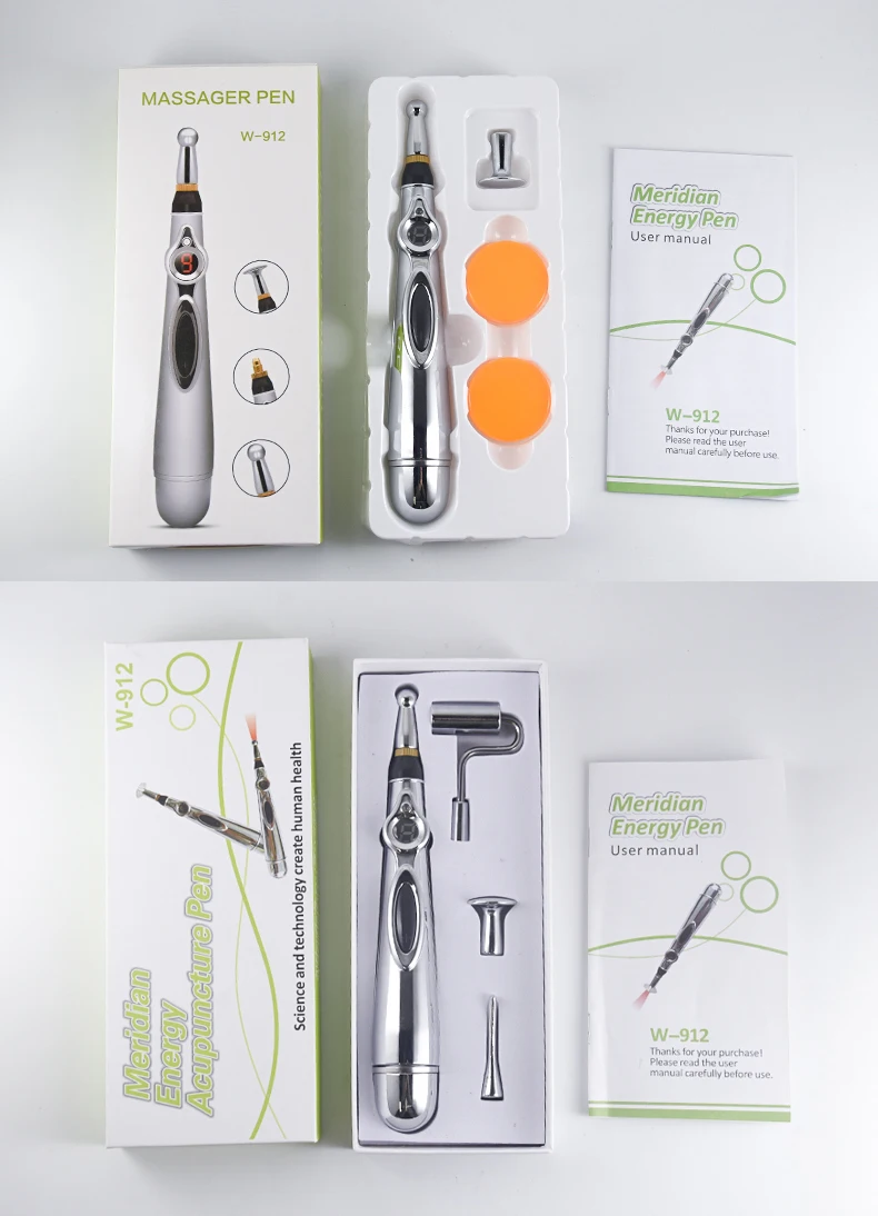 
Portable meridian heal pulse pain relief electrical stimulation electronic acupuncture laser pen massage 