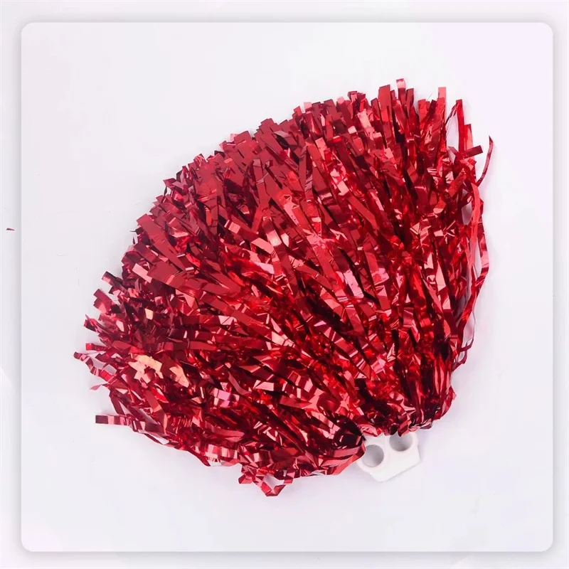 Cheer leading  Poms for Kids Adults Non-Fading Metallic Streamer Pompoms Cheerleader Hand Flowers Dancing Team Sports