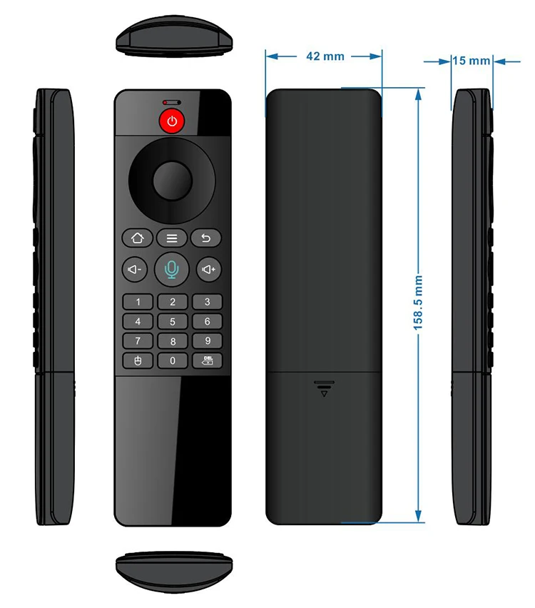 OEM TZ06 2.4G Wireless flay air mouse voice remote control for Android tv box