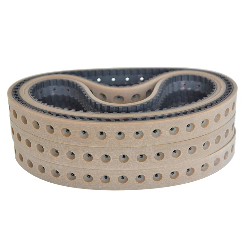 Seamless vulcanized rubber coating vacuum pulling film down belt for vffs packaging machine