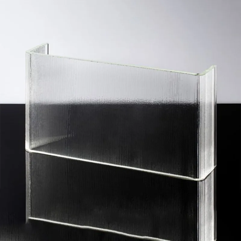 clear tempered u shape channel glass for Balcony Railing partition wall