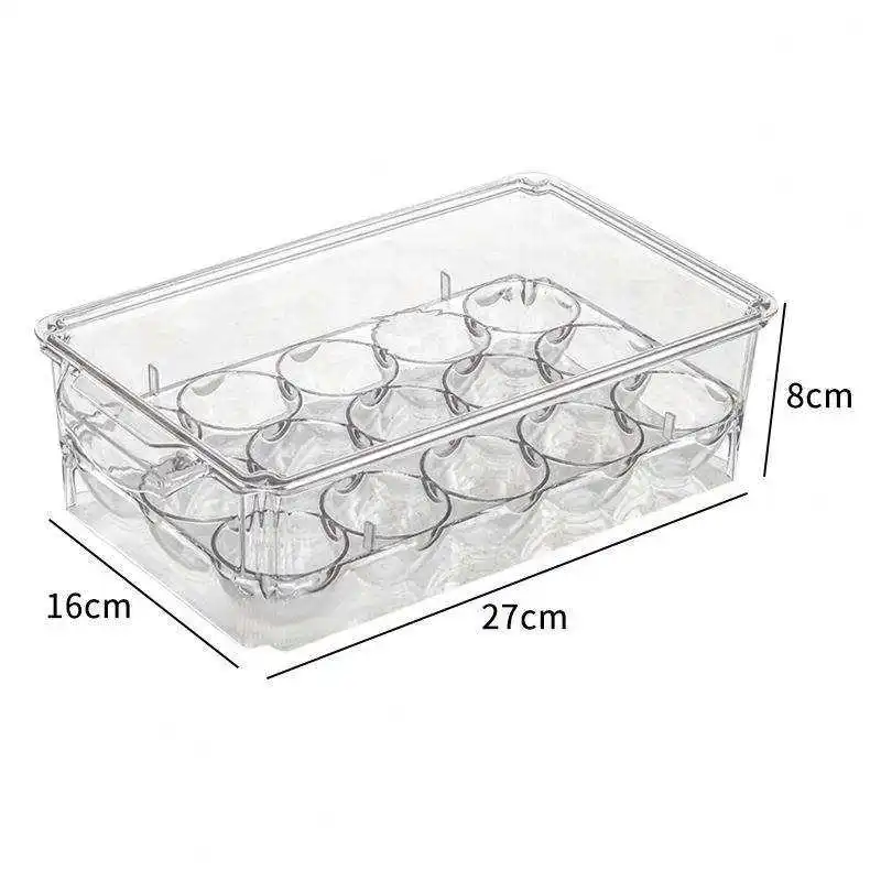 Пластиковый прямоугольник для хранения яиц организации холодильник коробка кухня