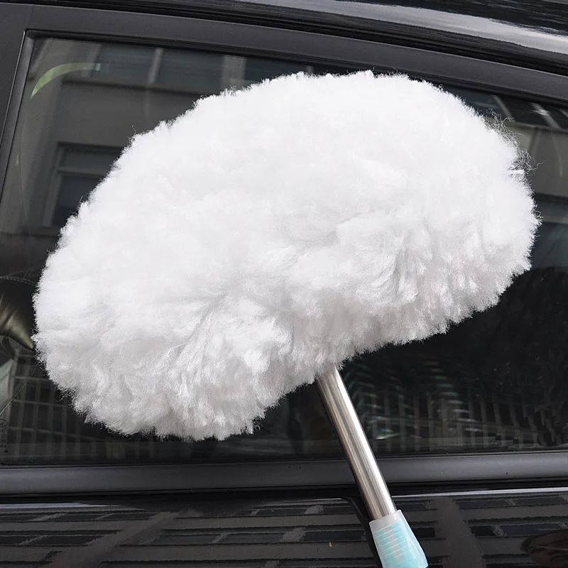 
Car washing brush long handle soft hair retractable mop milk silk wax brush dust removal car cleaning duster long rod car wash 