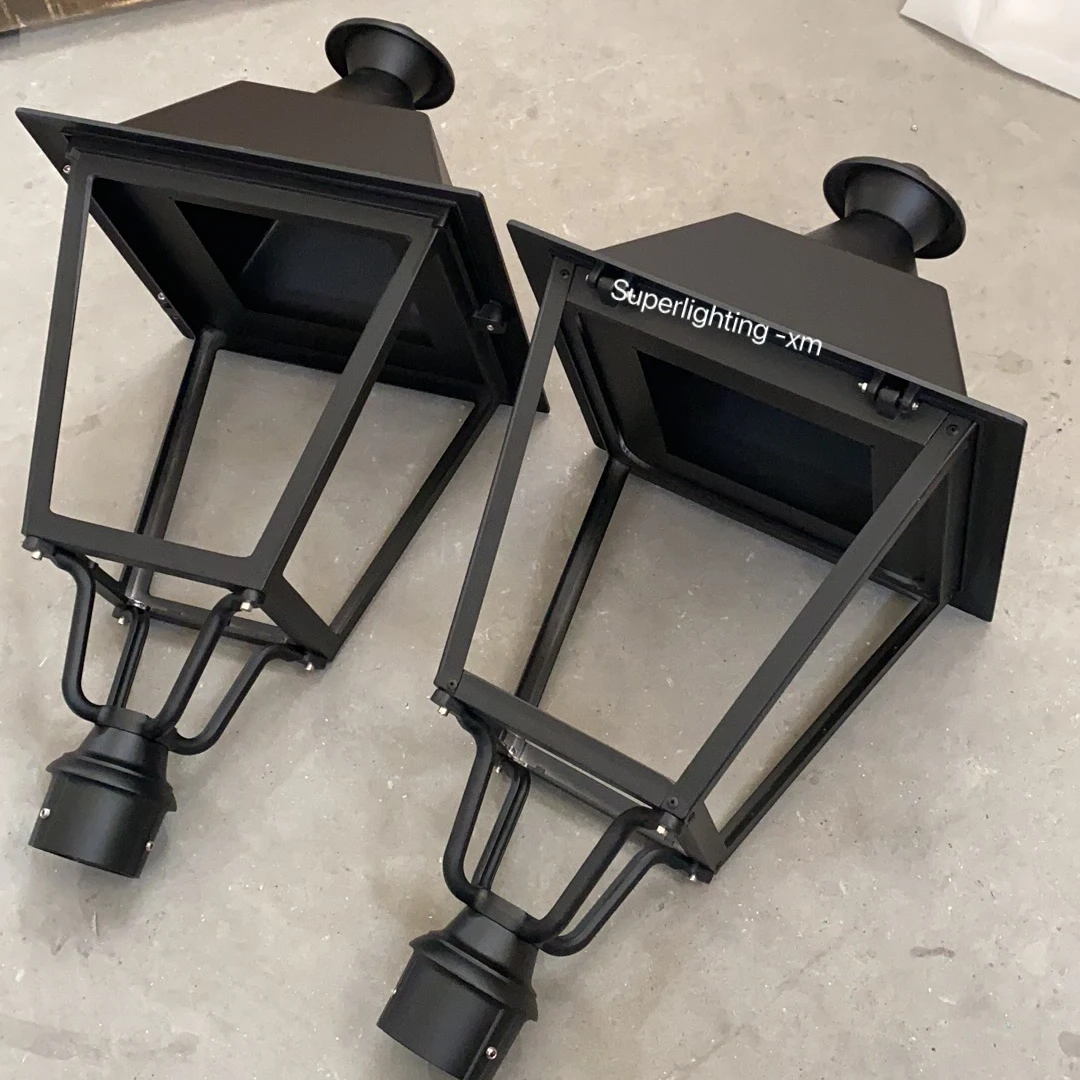 High quality outdoor die-casting vintage Aluminum body CE E27 30w 60w Hexagonal LED Garden pole lamp