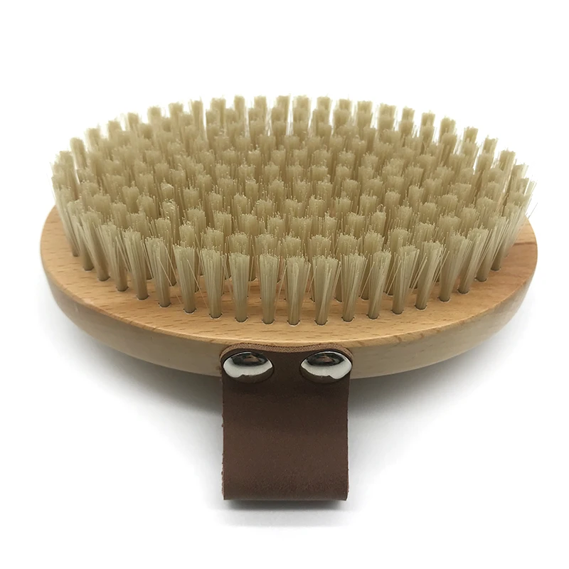 Natural bristles cellulite exfoliating body smoother skin bath brush