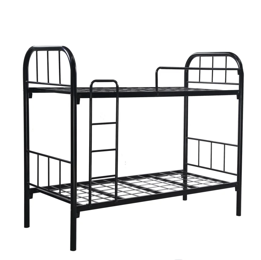 Factory Direct Sell Steel Double Bed for Adults KD Structure Metal Bunk Bed Dormitory Strong Metal Bed Iron