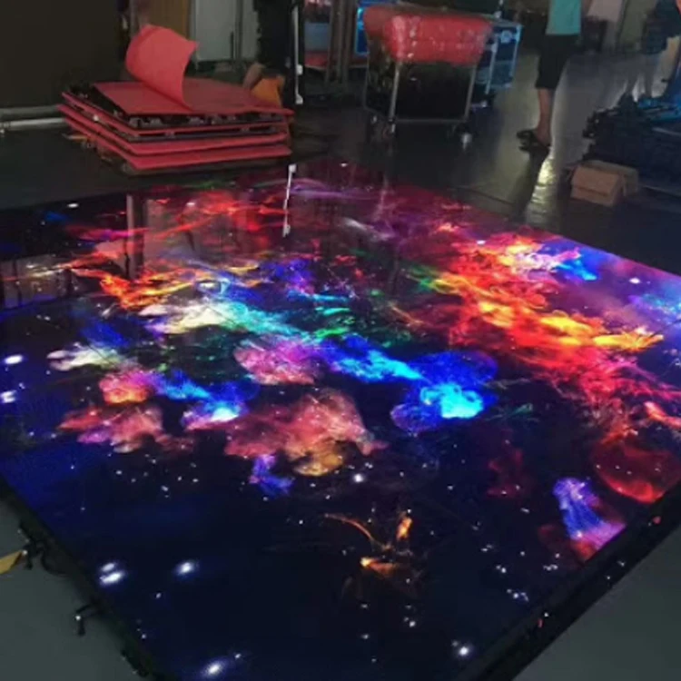 flashing build round display game wedding name 20x20 interactive floor led video dancing floor dj light