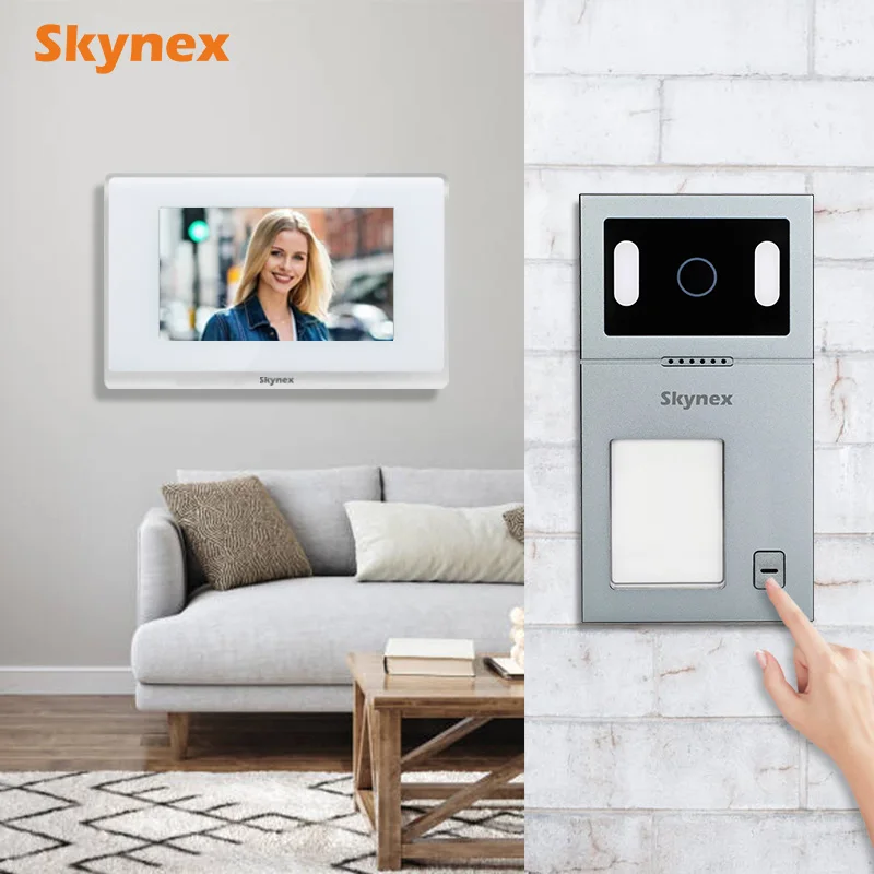 7 Inch Display IP Intercoms System RFIC Card Monitor Unlock Video Door Phone Villa Building