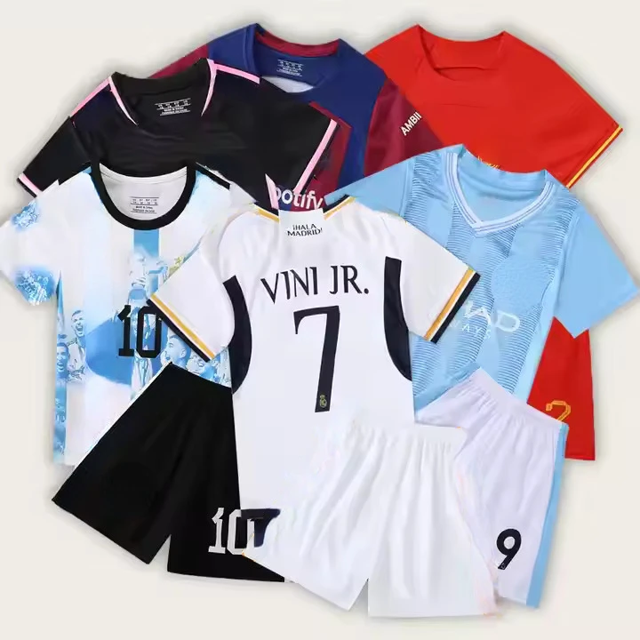 2024 2025 new Kids Football Jersey Boys Soccer Jersey Quick Dry miami Soccer Uniform Breathable Football Uniform messii jersey