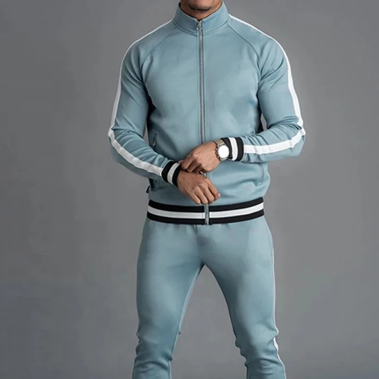 Athletic Sportswear Set Sweat Suits Long Sleeve Slim Fit Men Gym Sports Tracksuits