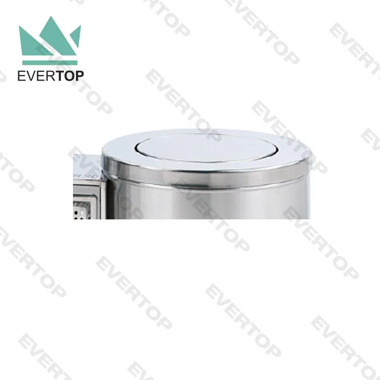 SD-08B Metal Dustbin Swing Top Sorting Rubbish Waste Recycle Garbage Can 70L with Cigarette Bin Swivel Lid Classified Trash Can