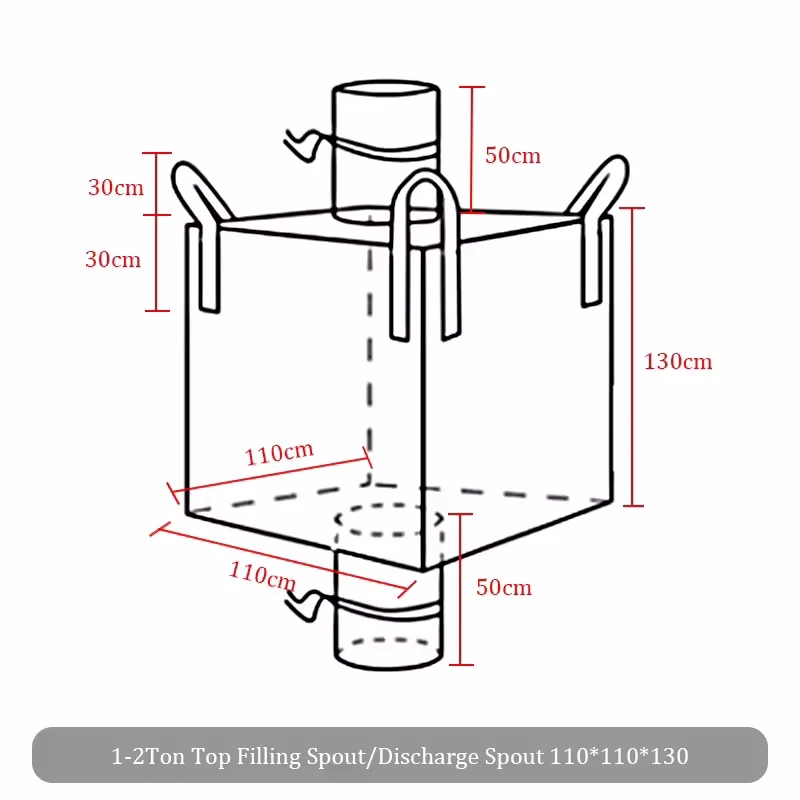 Heavy Duty 1200kg 1500kg Anti-static Leak Proof Jumbo Fibc Ton Bag With Best Price Super Sack