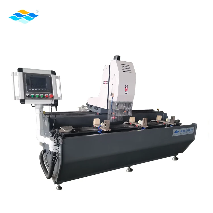 Dual spindle 3 axis cnc copy router machine for aluminum profile drilling  milling and copy milling