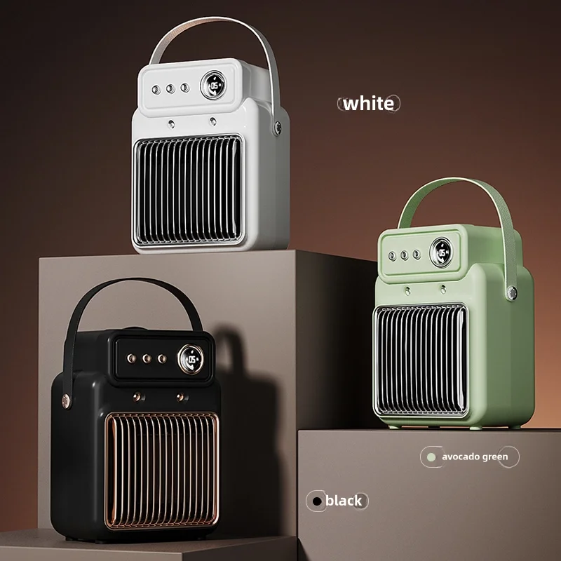Spray Humidifier Heating Warm Blower Radiator Electric Desktop Fan Heater Air Humidifier Overheating Protection Small Heater