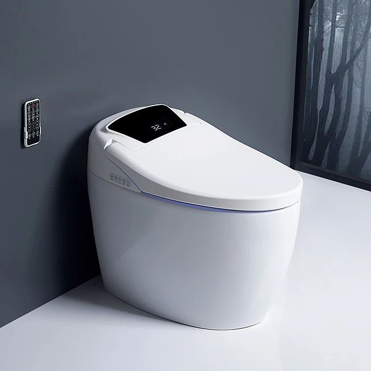 Cheap bathroom s trap auto open floor mounted intelligent inodoro electric automatic wc bowl tankless smart toilet with bidet